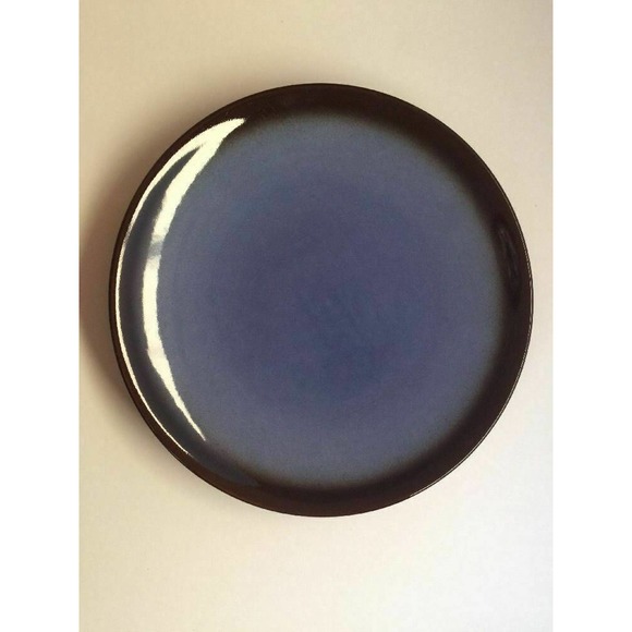 Art Pottery Blue Brown Coffee Mug & Saucer Glossy Crackle Glaze Ceramic Youmei main image 10